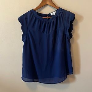 Navy Monteau Blouse